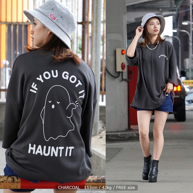 ゴースト プリント ビッグtシャツ おばけ Tシャツ メンズ オーバーサイズ Tシャツ レディース ビッグシルエットtシャツ トップス 半袖 カットソー クルーネック バックプリント 綿100 白 黒 黄色 大きいサイズ 韓国ファッション 夏 夏服 春夏 ストリート系 おしゃれ
