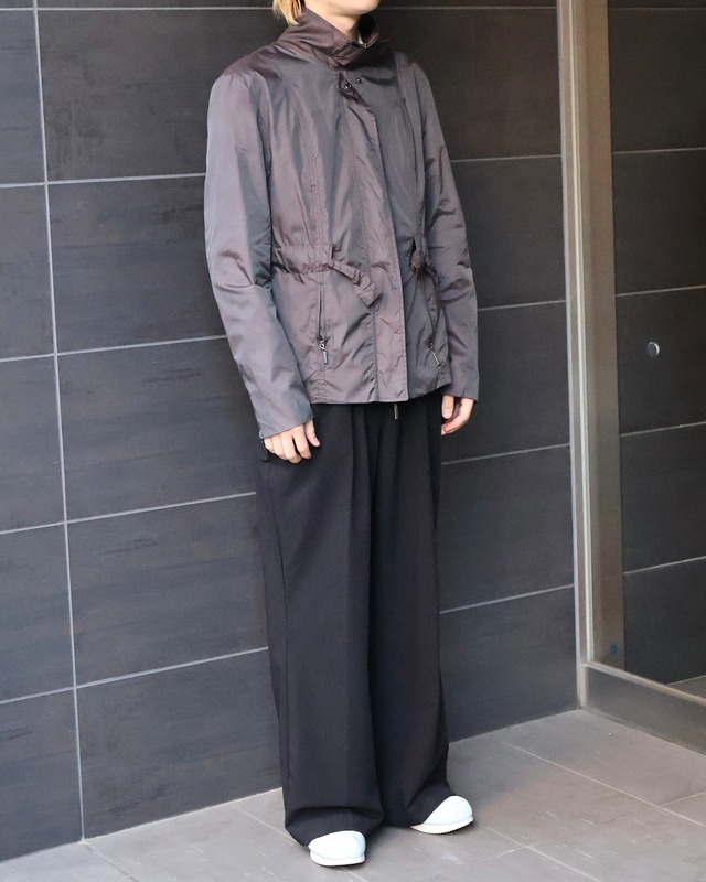 high neck zip up blouson