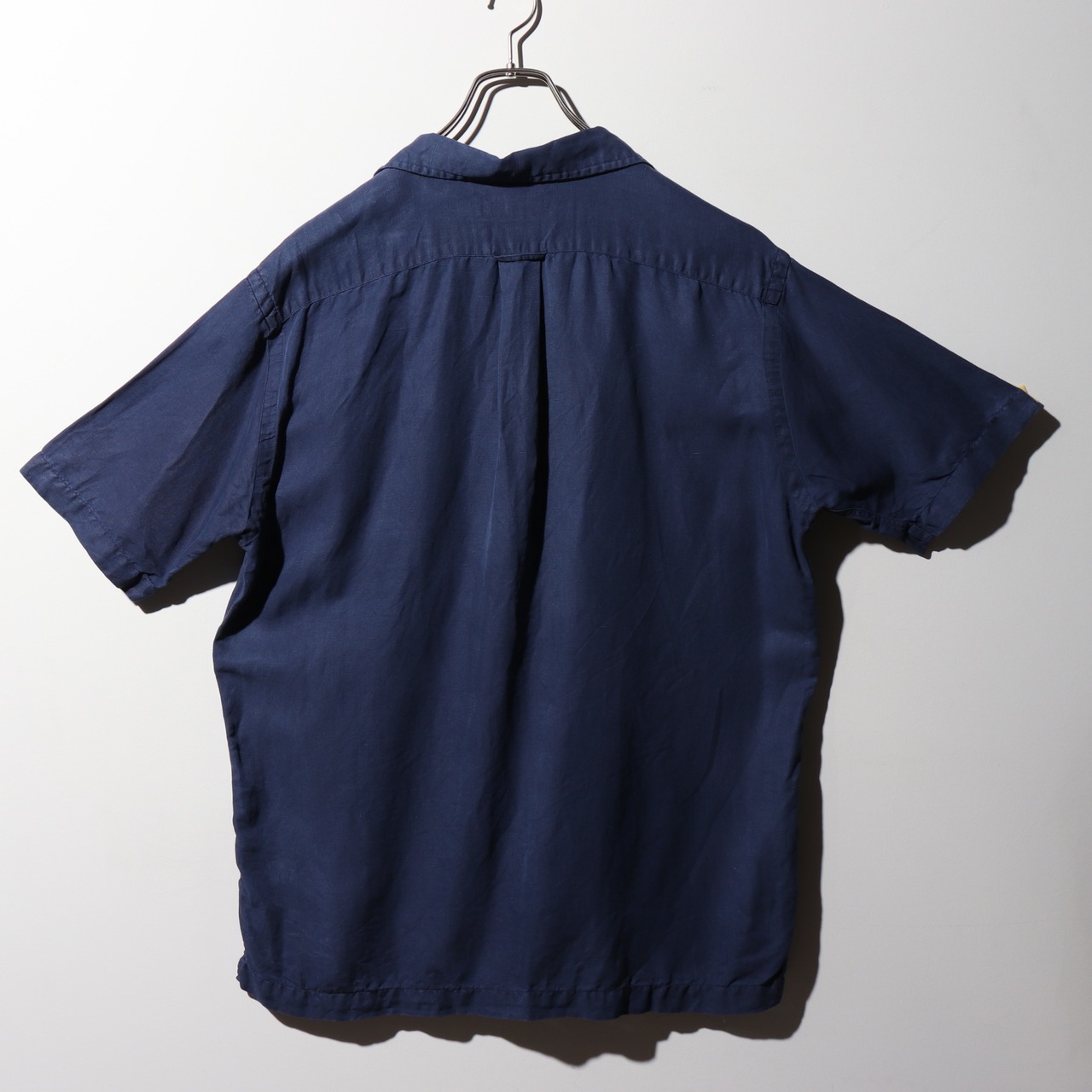 美品 M caldwell ポロラルフローレン ネイビー 半袖開襟シャツ 無地 polo ralph lauren