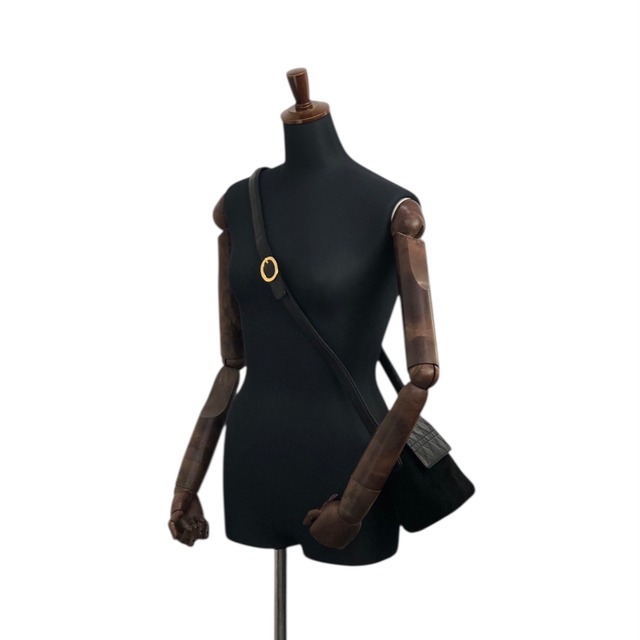 Christian Dior クリスチャン ディオール カナージュ ショルダーバッグ ブラック ロゴチャーム スエード コンビレザー vintage ヴィンテージ オールド 8sntxu