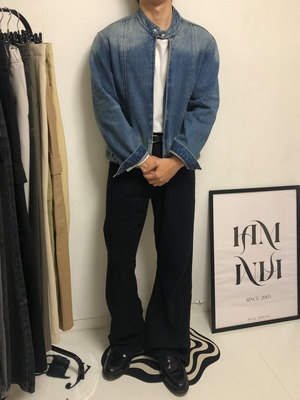 Needle Stitch Washed Denim Jacket (2color)