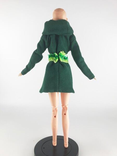ドール服 1/6 女性用27 ネックスリーブカジュアルセーター グリーン TV1109 VG - 画像5