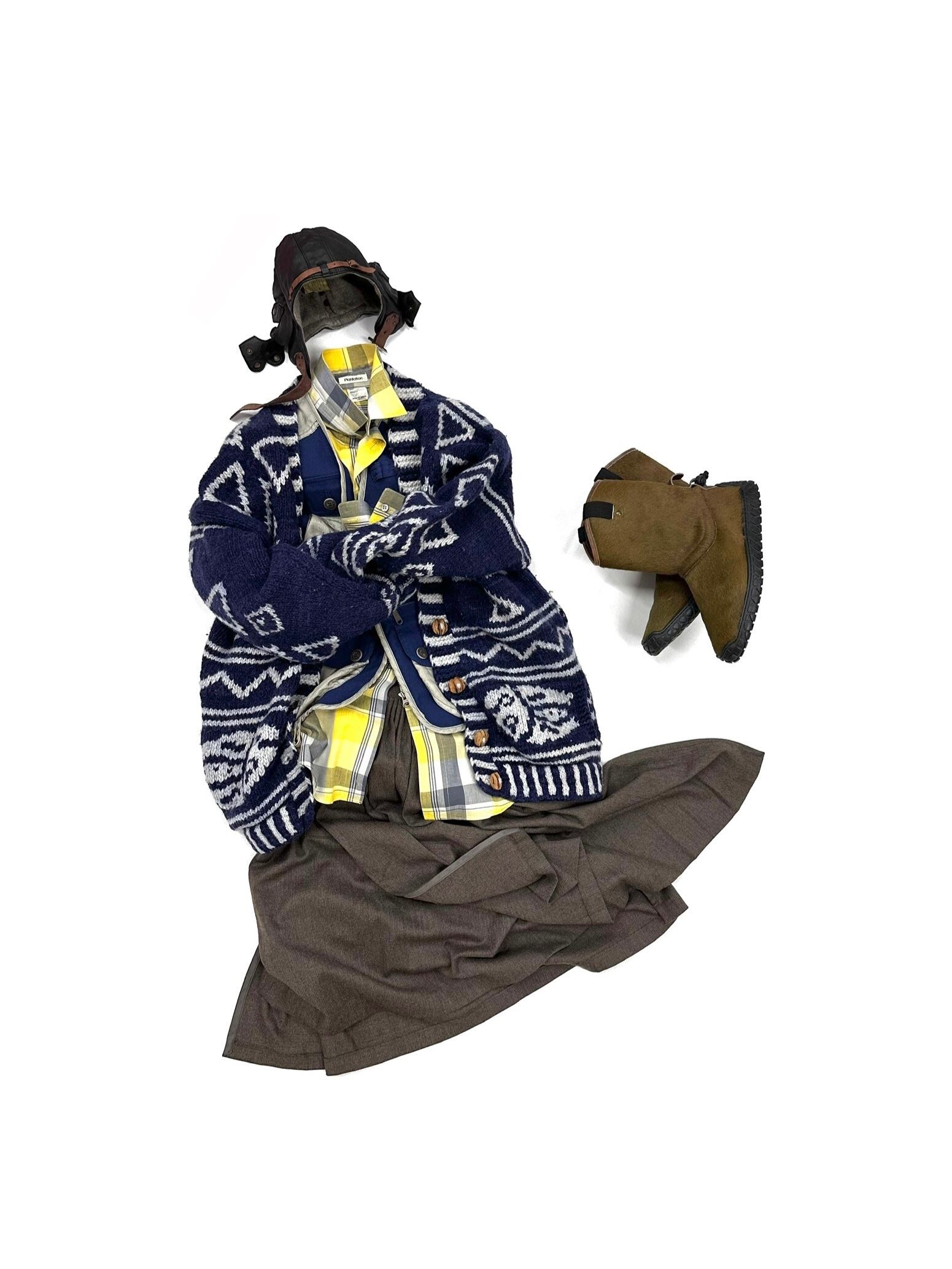 トップス Joe Casely-Hayford layered design knit Joe Casely-Hayford layered design knit