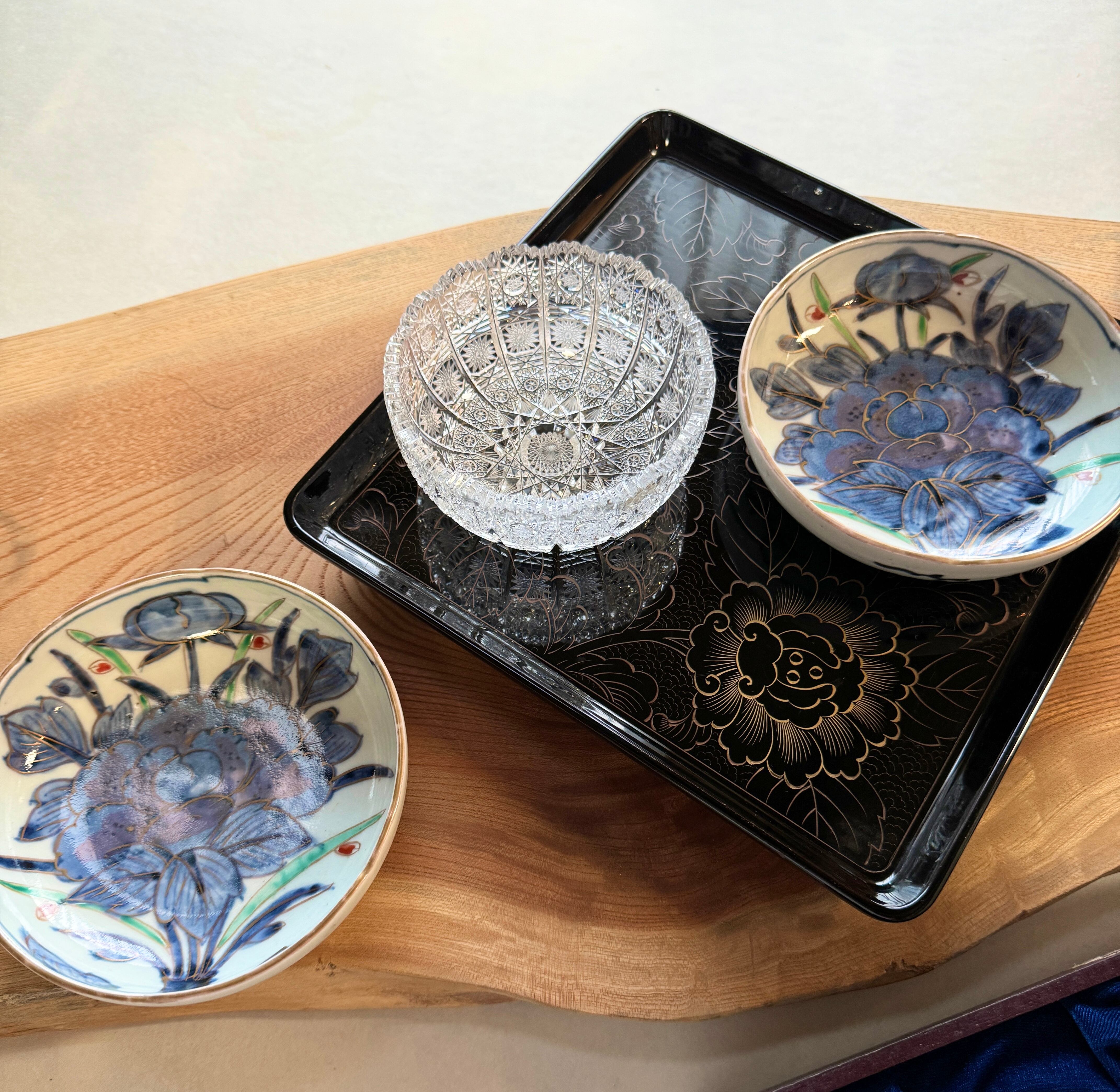 Antique Imari 2枚 江戸の粋を感じる古伊万里 染付 鳳凰図 輪