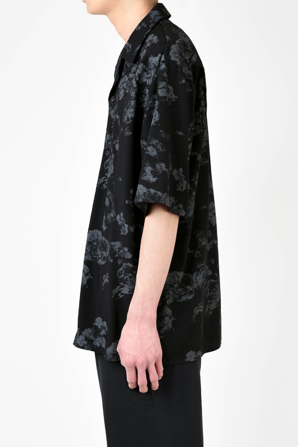 LAD MUSICIAN】ROSE MIX SHORT SLEEVE OPEN COLLAR SHIRT | MUKU-AN