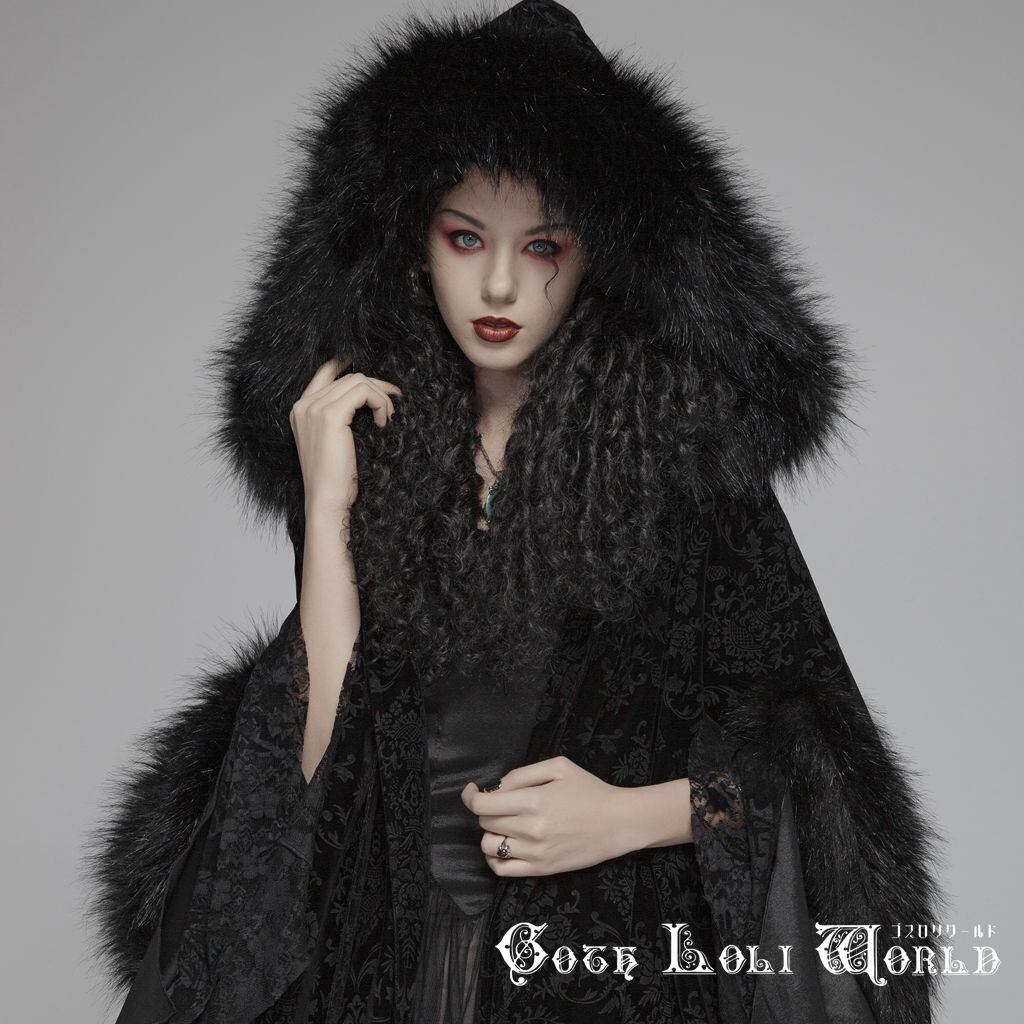 即納/送料無料】WY-1038DPF-BK ゴージャスジャガードクローク マント