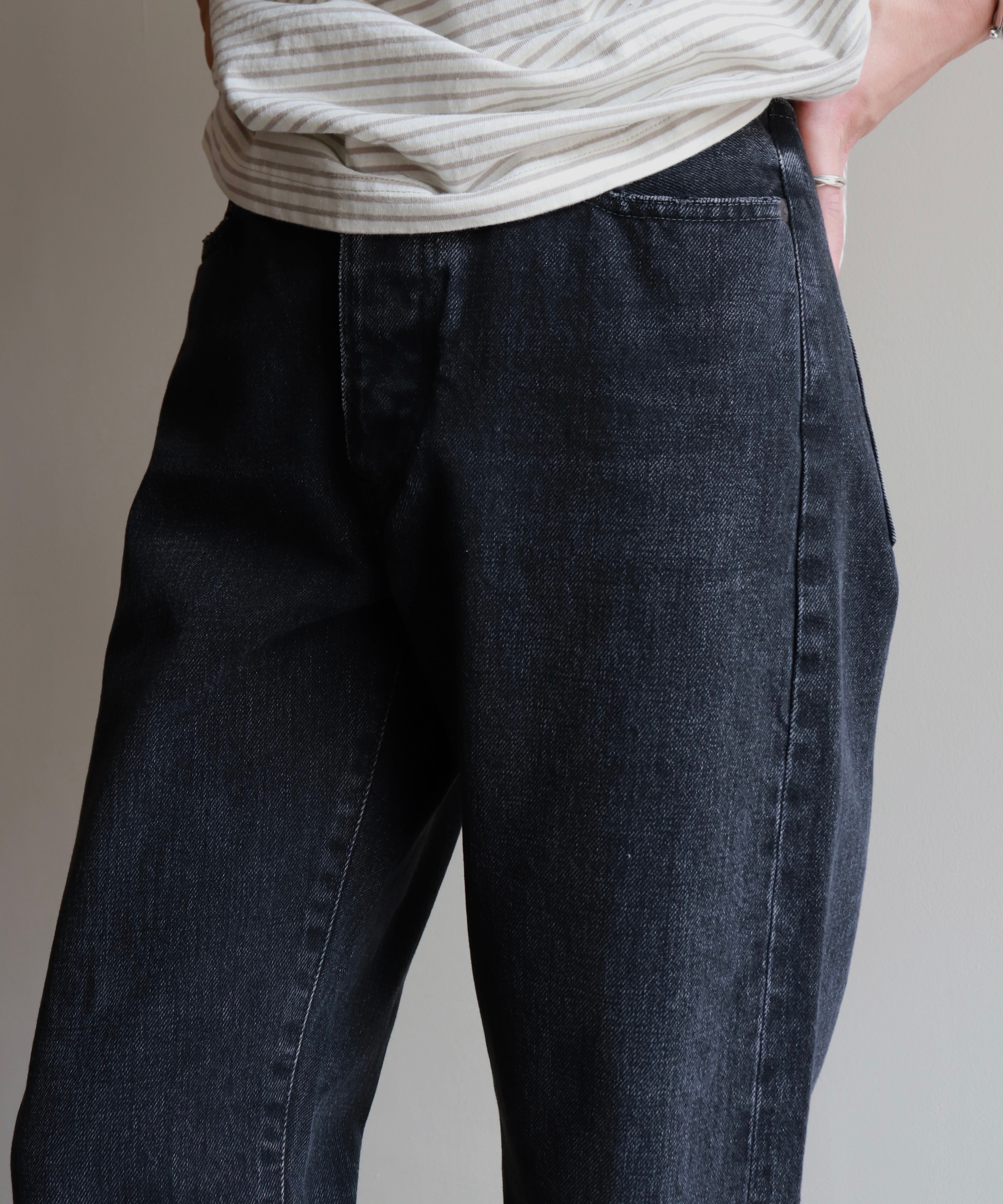 【TANAKA】ST-126 THE STRAIGHT JEAN TROUSER TANAKA / ST-126 THE STRAIGHT JEAN TROUSERS (BLACK SELVEDGE