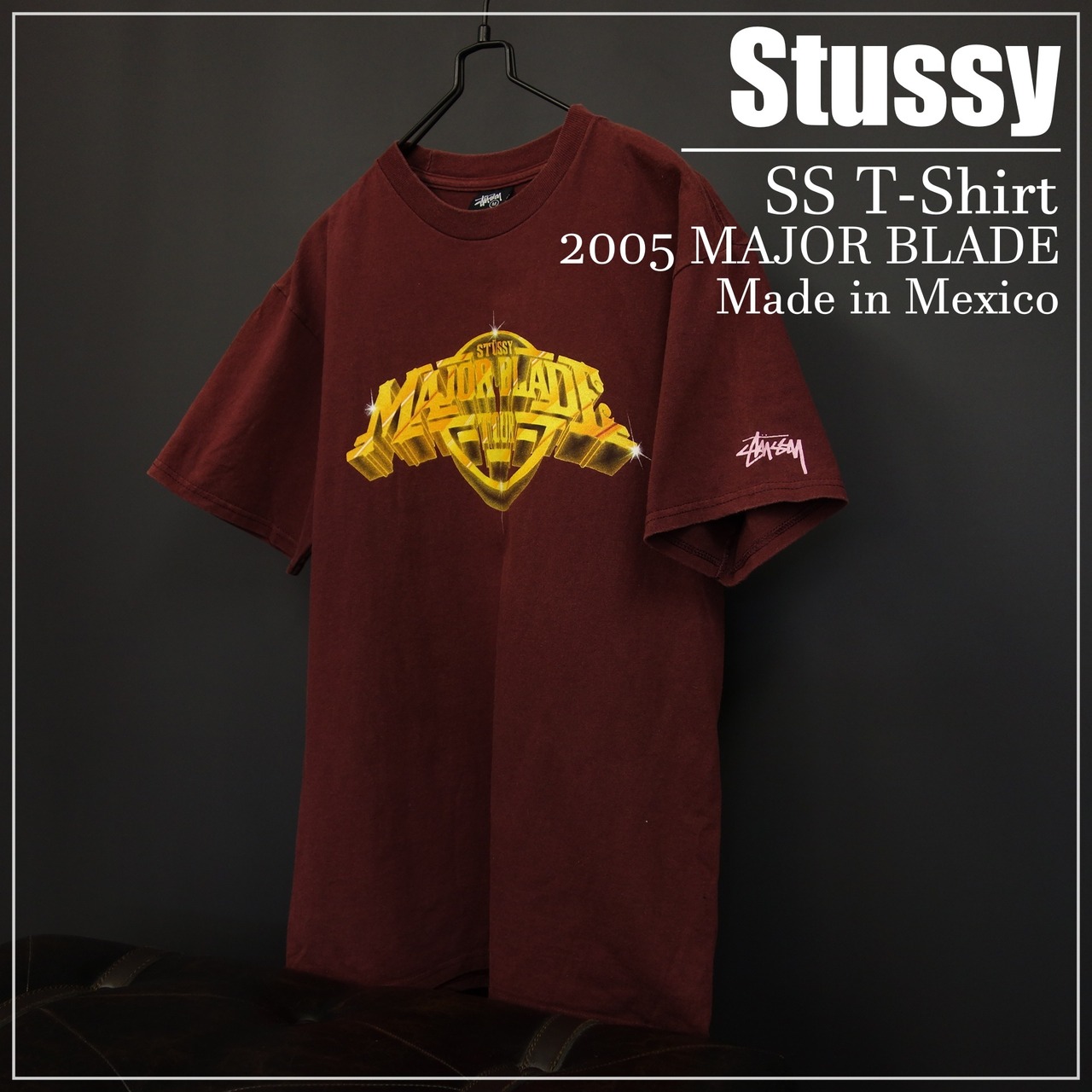 00s Vintage US古着☆Stussy ステューシー 半袖プリントTシャツ MAJOR  