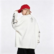 VINTAGE ストリート クロス女神 ワッフルロングTシャツ T2232