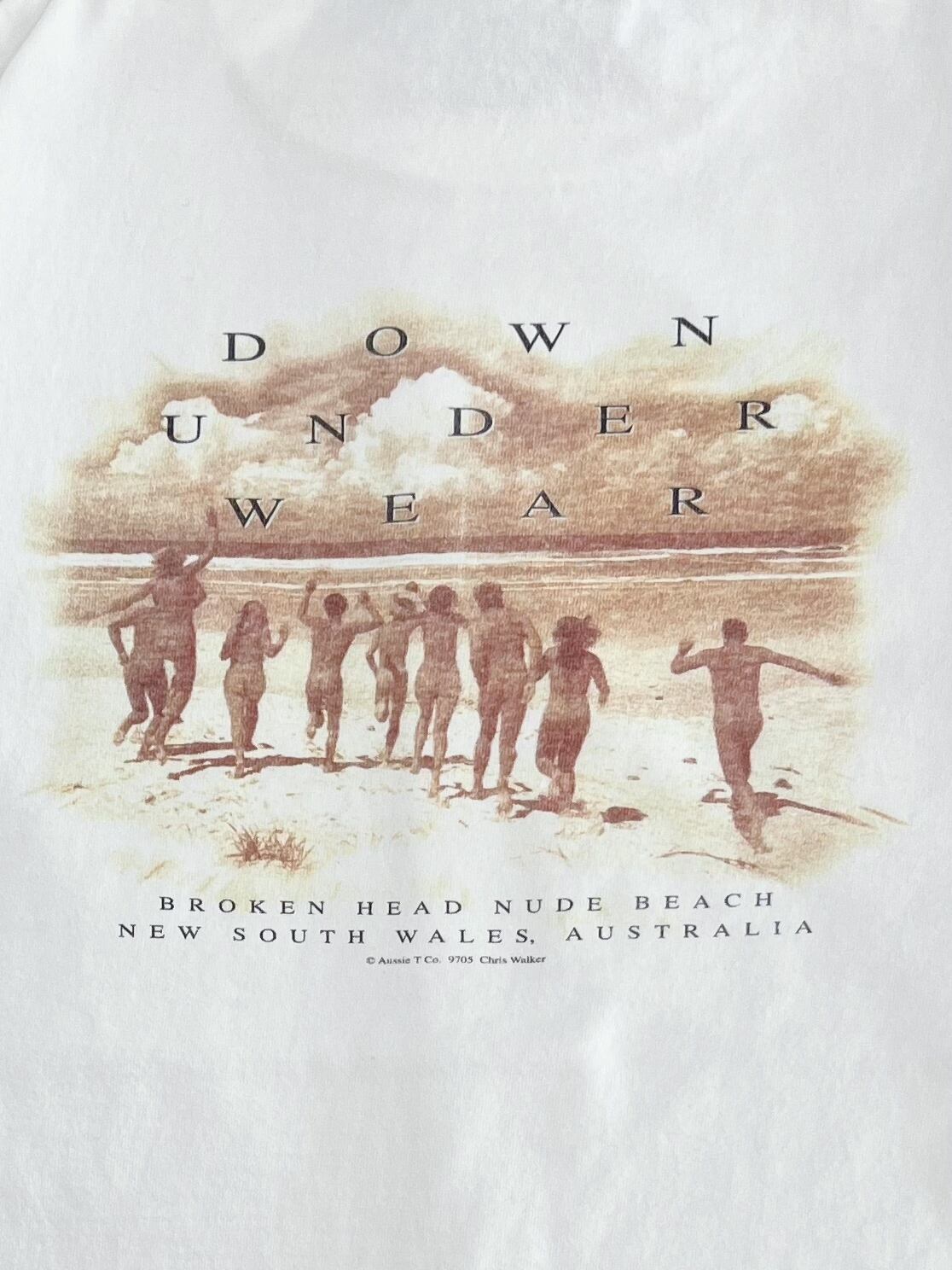 [ L ] The Aussie T Company 90's Made in USA "DOWN UNDER WEAR" Photo