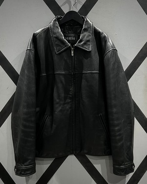 【X VINTAGE】“GUESS” Vintage Loose Leather Jacket