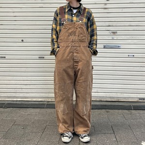 size:W35位 〜70年代 Carhartt カーハート ダックオーバーオール ダブルニー ブラウン 古着 古着屋 高円寺 ビンテージ n40414