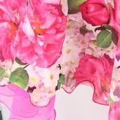 社交ダンス 衣装 スタンダード ドレス ワンピース パーティドレス ICHIOKU ホワイト系 ピンク系 グリーン系 白 緑 花柄 薔薇 バラ 準正装 ピンク ピンク系ドレス 花柄ドレス バラ柄 ドット柄風 立体感 フレアスカート ラテン 競技 ラインダンス パーティー 結婚式 発表会 演奏会 チョーカー付き チョーカー ワンピースドレス フラワープリント 派手 可愛い 上品 華やか 前開きなし 長袖 秋冬 伸びる素材 ポリエステル ポリウレタン