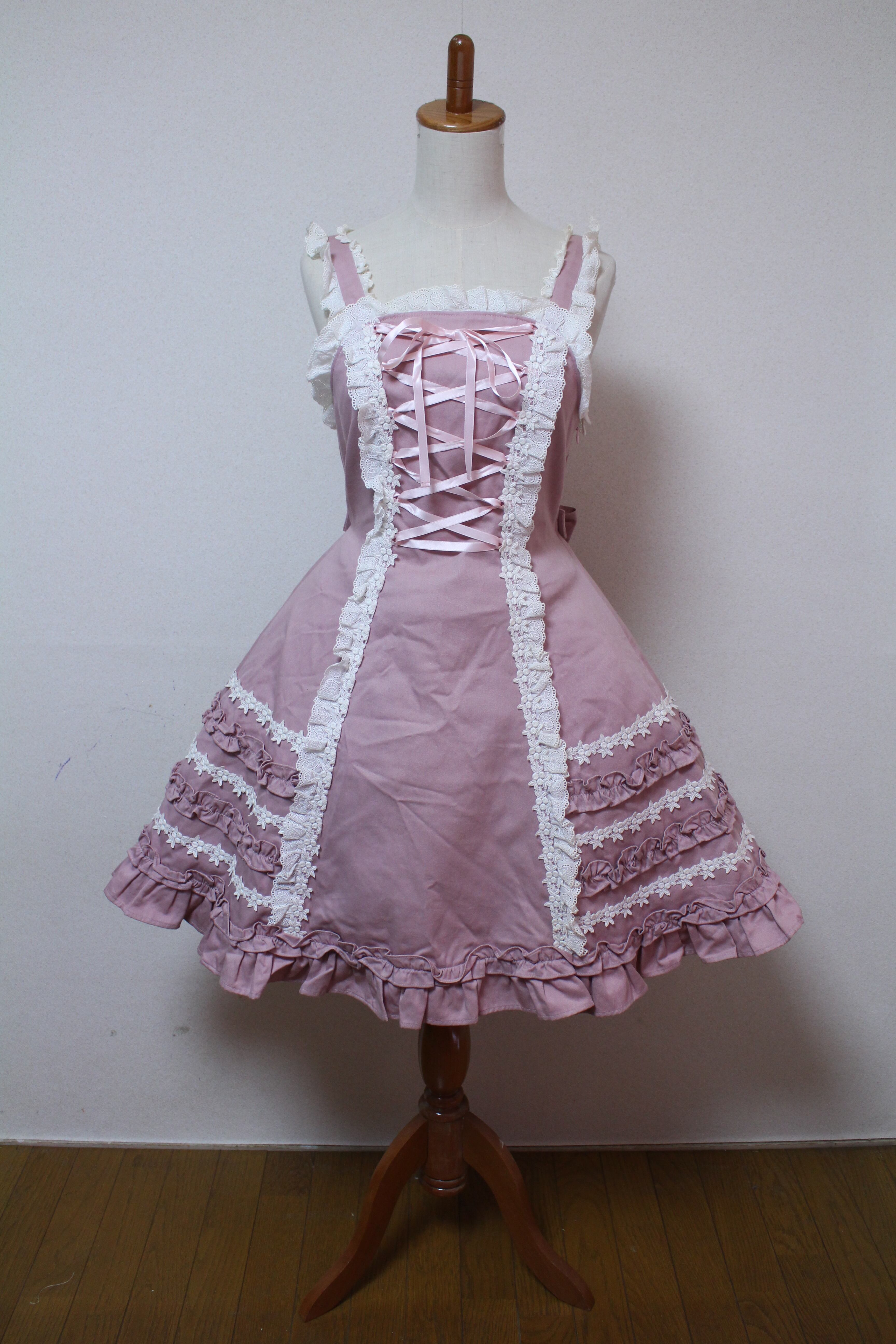 Innocent World 編み上げリボン&レースJSK