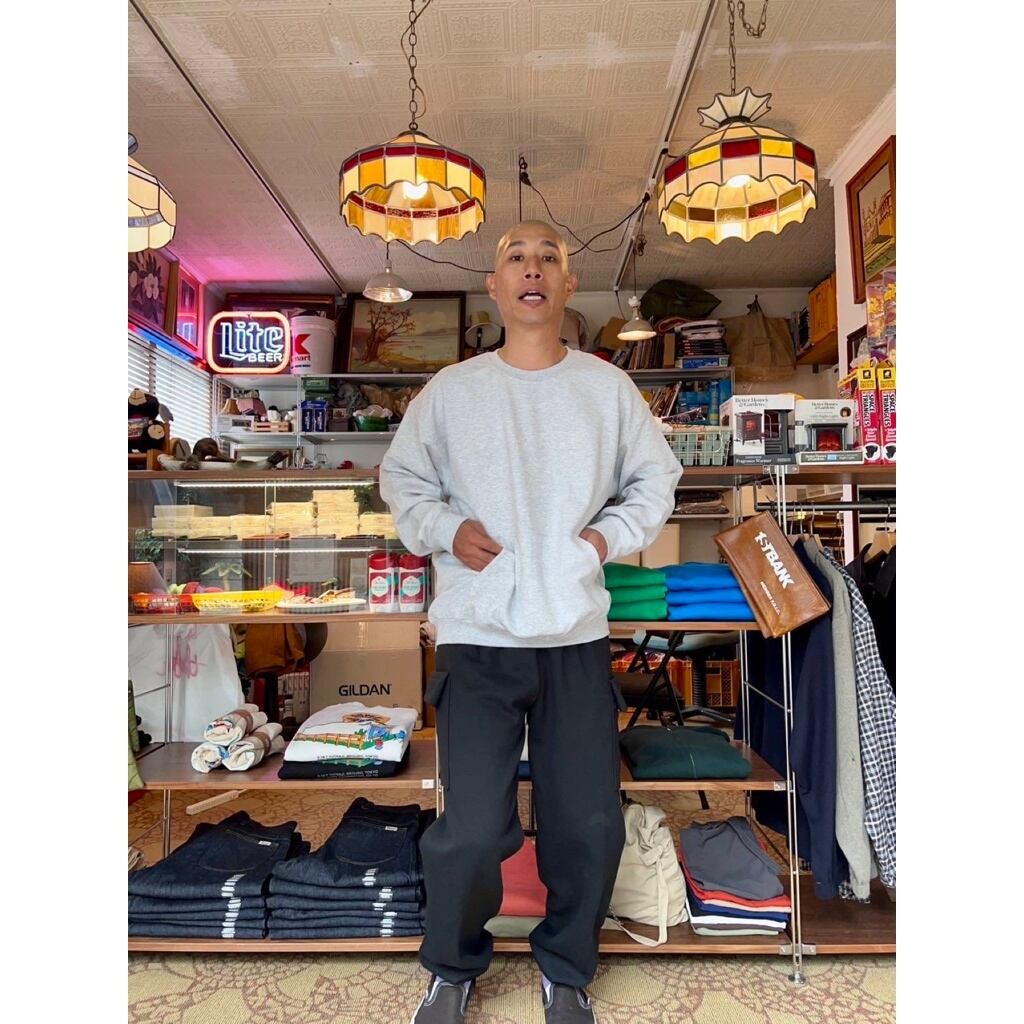 RELAX FIT by SUPERMARKET / RF Muff Pocket Crew Sweat - RF マフ