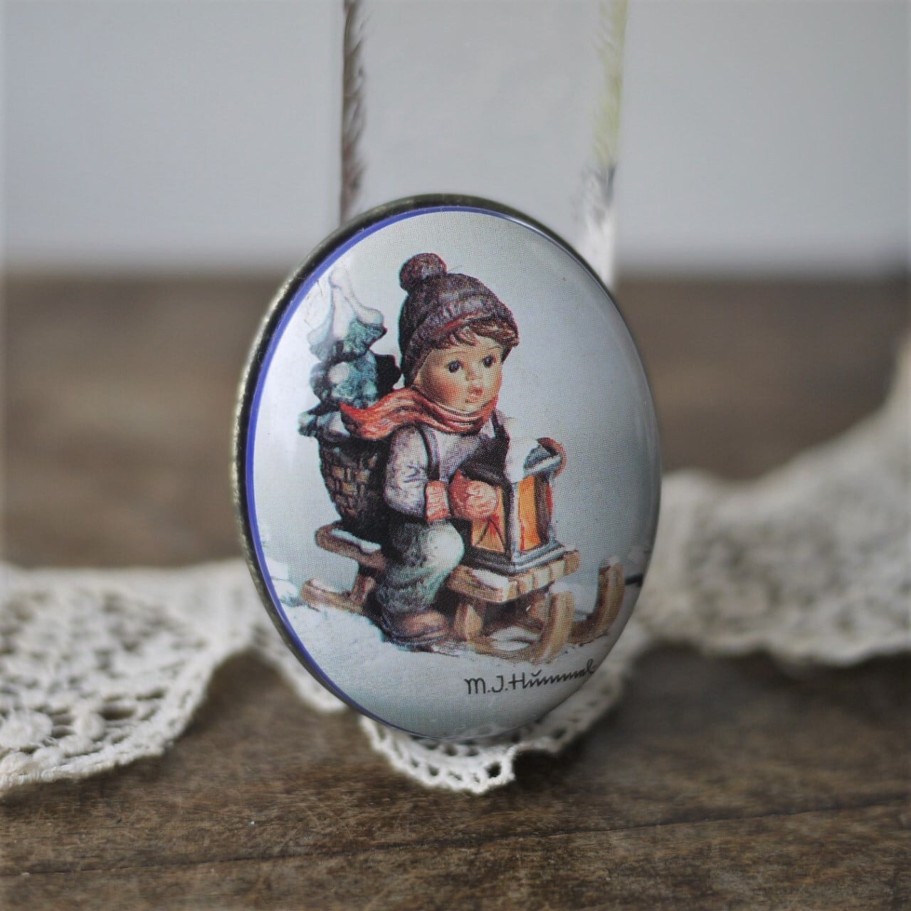 ドイツ フンメル RIDE INTO CHRISTMA ピル缶 ティン缶