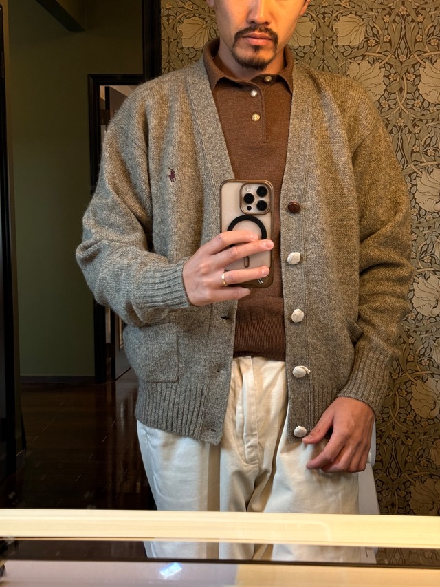 Deadstock!! “Polo Ralph Lauren” Lambswool Cardigan M