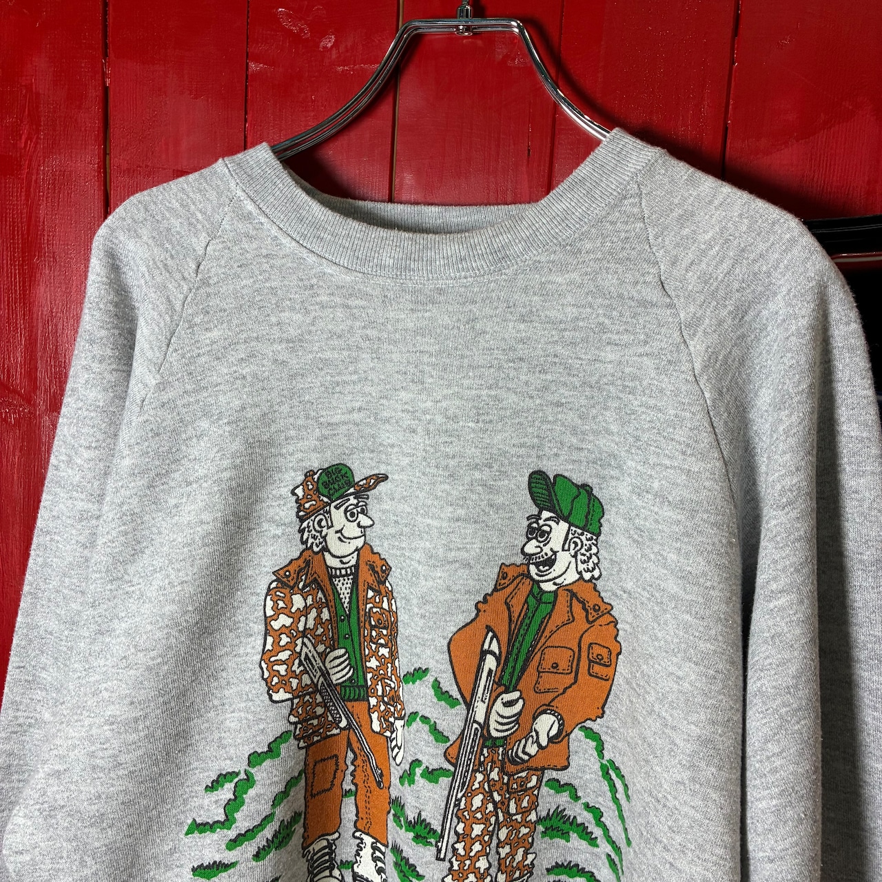 90s USA製 SCREEN STARS ラグランスウェット ハンティング グレー