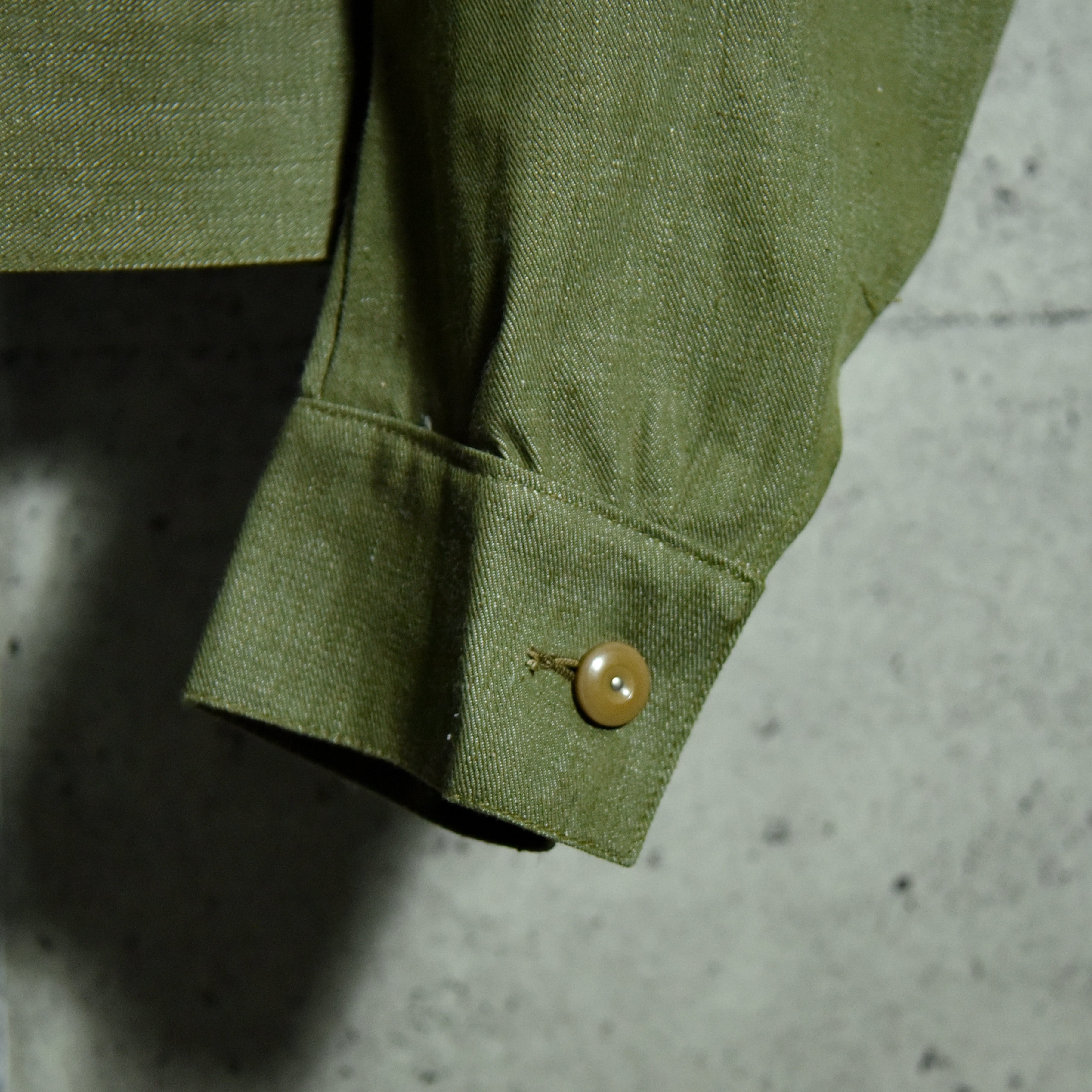 DEAD STOCK】50s British Army Green Denim Battle Dress Jacket