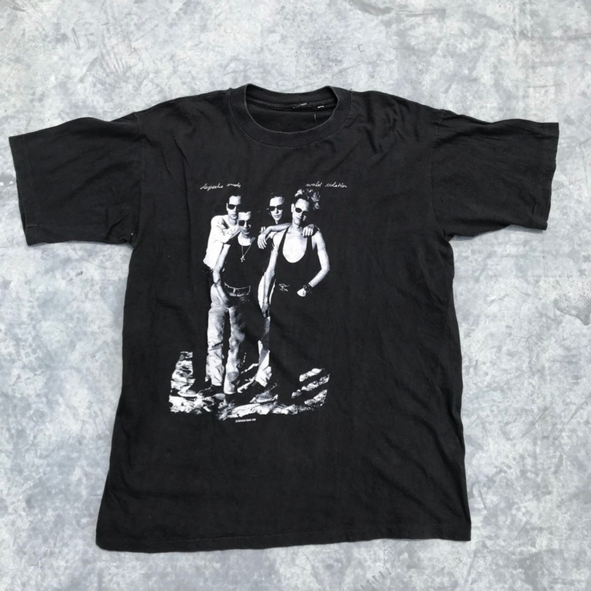 90's DEPECHE MODE デペッシュモード The World Violation Tour Tシャツ ブラック イングランド バンT |  agito vintage