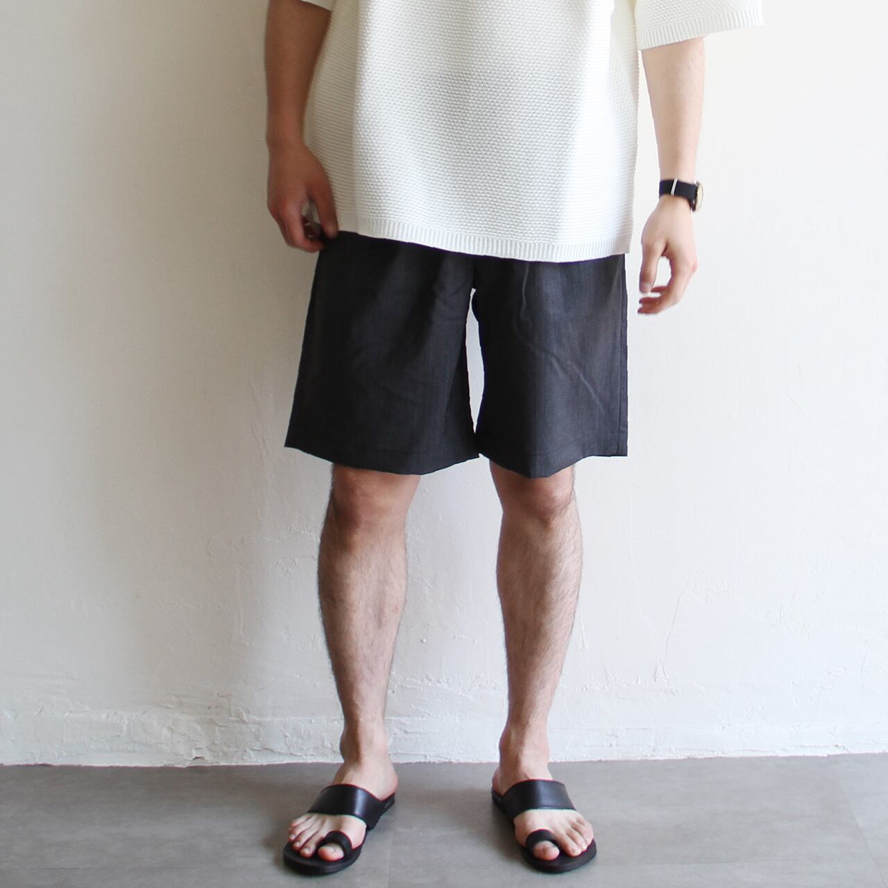 STILL BY HAND【 mens 】easy shorts