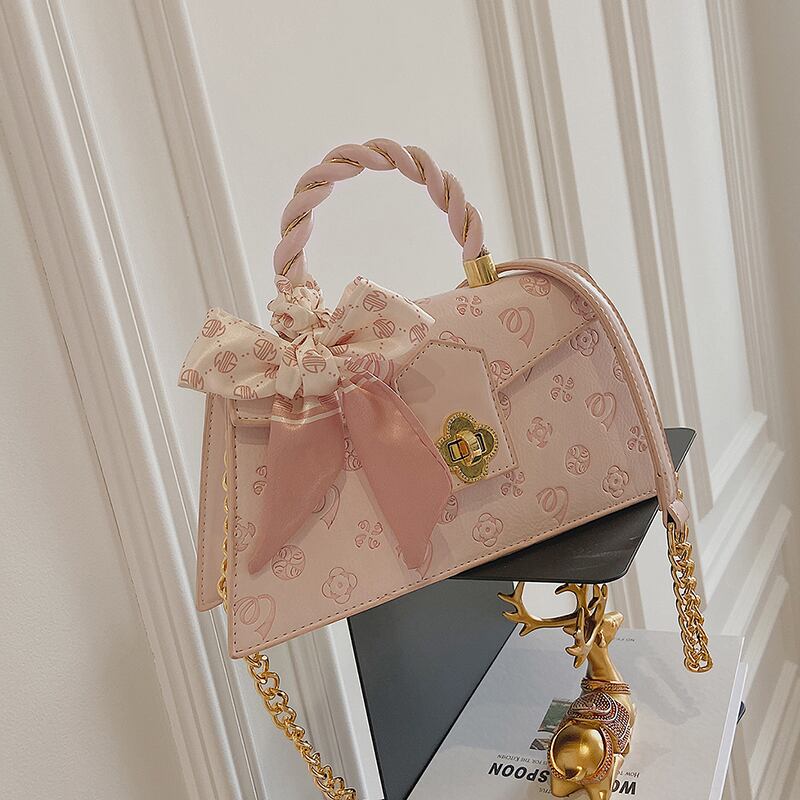 レッドスタイルサマーチェーン シングル 夏物 スクウェア メッセンジャーバッグ 手作りハンドバック93204636296