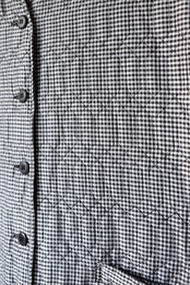 Gingham silk vest