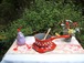 french antique red lustucru dessous de plat en enamel フランス　アンティーク　市松柄　鍋敷き　