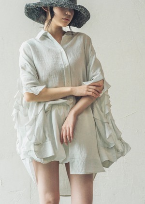 IRO JEANS | Draped Ruffle Sleeve Blouse