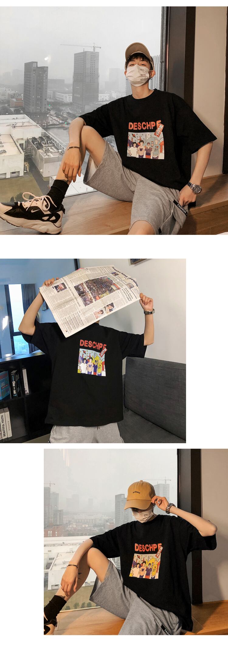 全3色 Tシャツ カットソー カジュアル シンプル 無地 おしゃれ