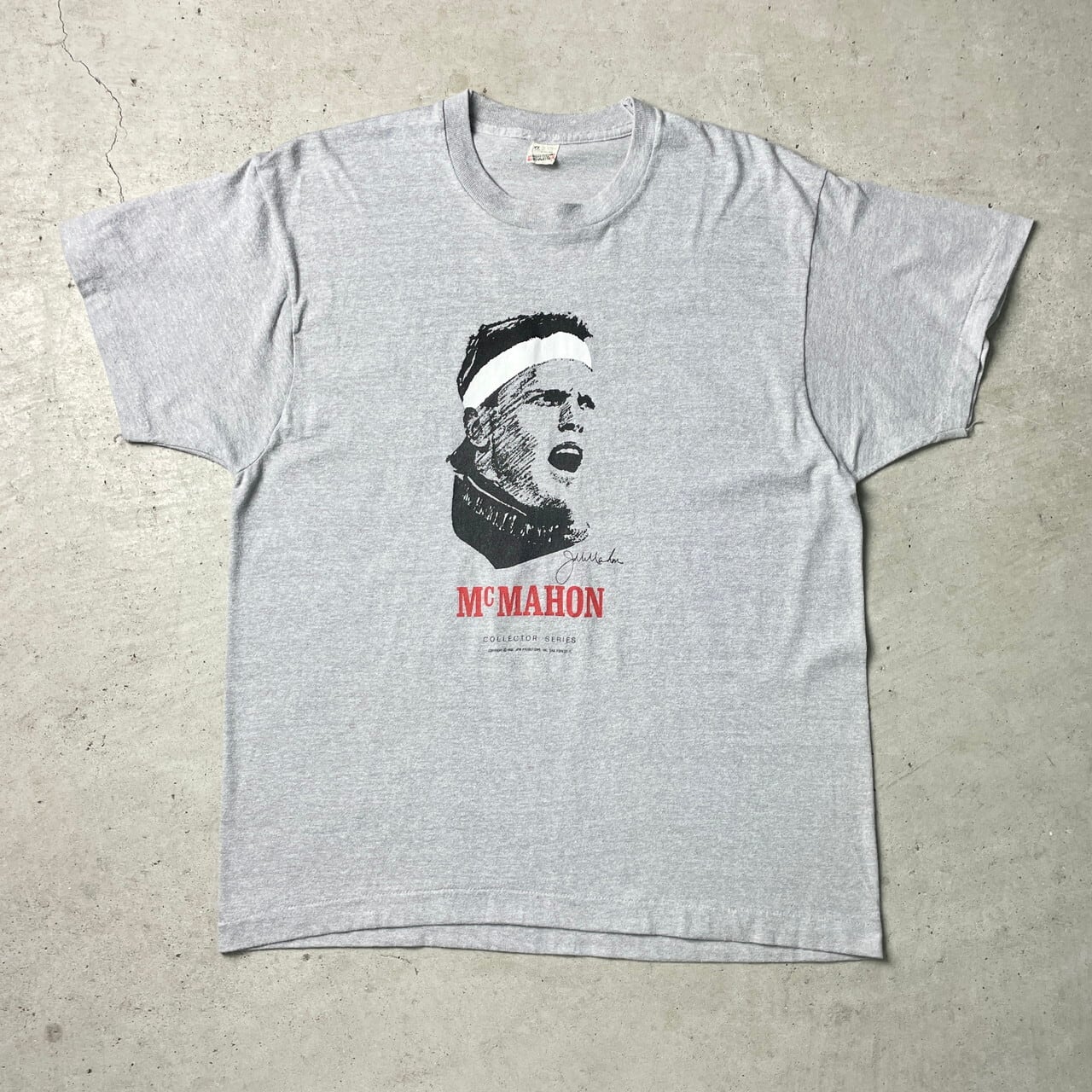 【ヴィンテージ 古着】NFL SALEM ジムマクマーン ベアーズ Tシャツ 80年代 NFL Jim McMahon ジム・マクマーン アメフト 人物 アート