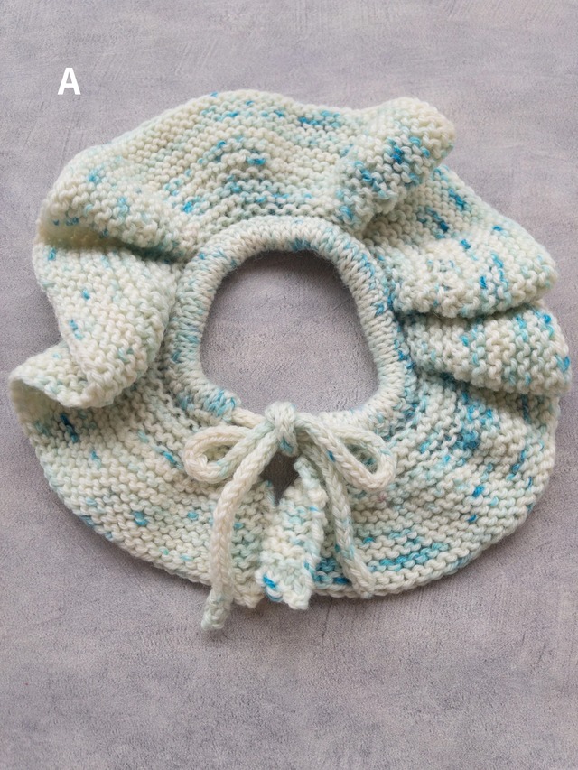 《即納》FLUFFWEAR / Ruffle Collar - Turquoise space dye