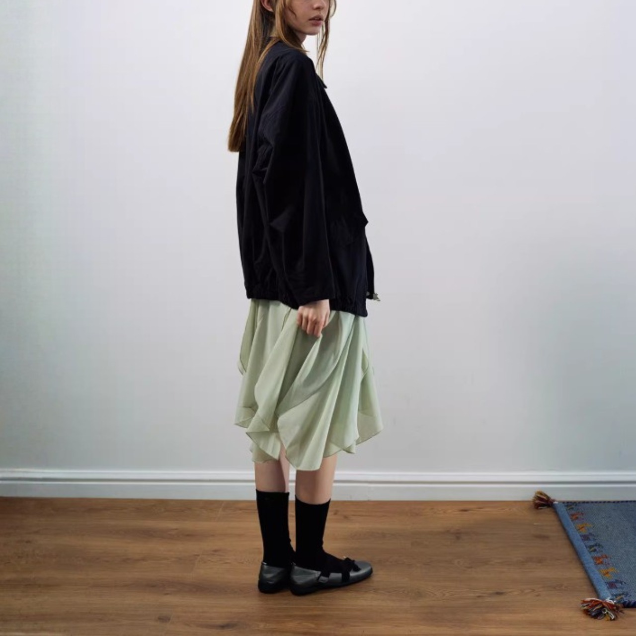 Col Contrast Utility Jacket F0571