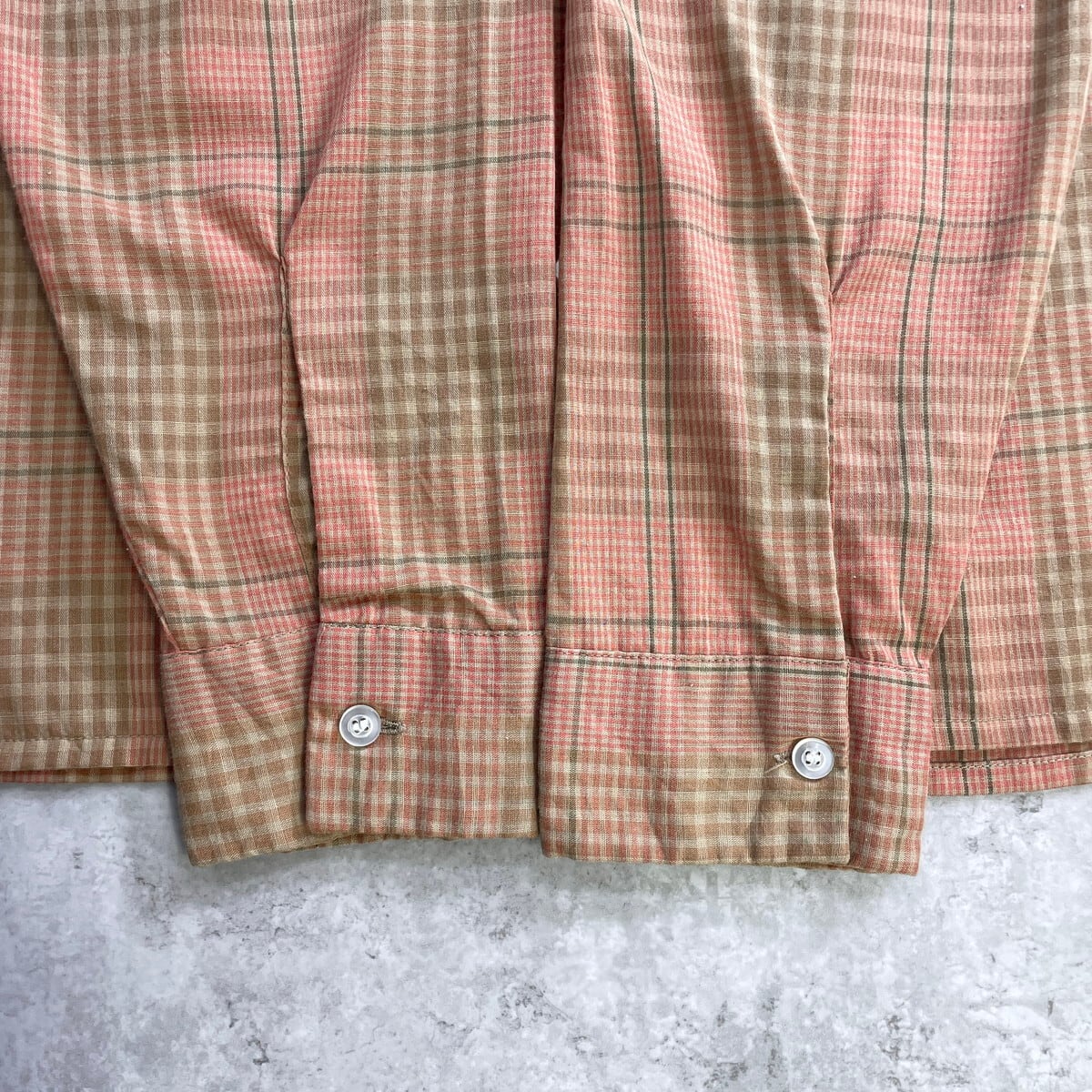 60-70年代 McGREGOR マックレガー 長袖 チェック 開襟 オープンカラー