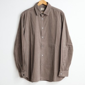【30%off】山内　yamauchi 　ライトコーデュロイシャツ　grey beige   24242