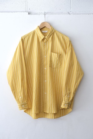FUJITO B/S Shirt　Yellow Stripe,Brown Check