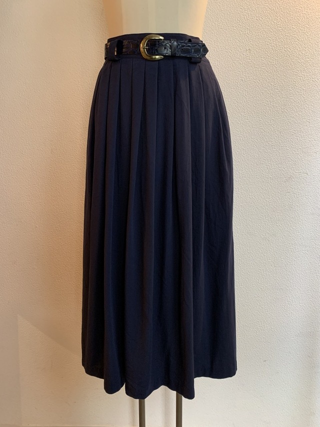 1980～90's Crinkle Design Easy Long Skirt