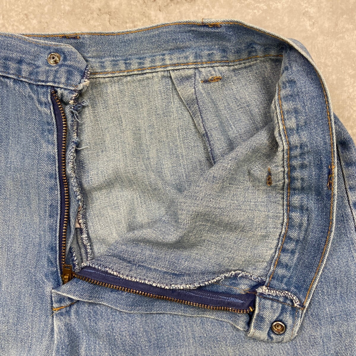 70年代 ストアブランド ワイドデニムカーゴパンツ メンズW31相当 古着