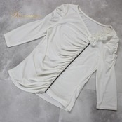 社交ダンス 衣装 スタンダード トップス レッスンウェア オールシーズン 白 ラインストーン ホワイト系 Leirena レイリーナ 長袖 練習着 エレガント シンプル 高品質 おしゃれ フェミニン ストレッチ 袖あり カジュアル ダンスレッスン おすすめ 人気 トップス レディース 体型カバー 秋冬用 プレゼント