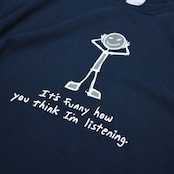 joke print tee navy