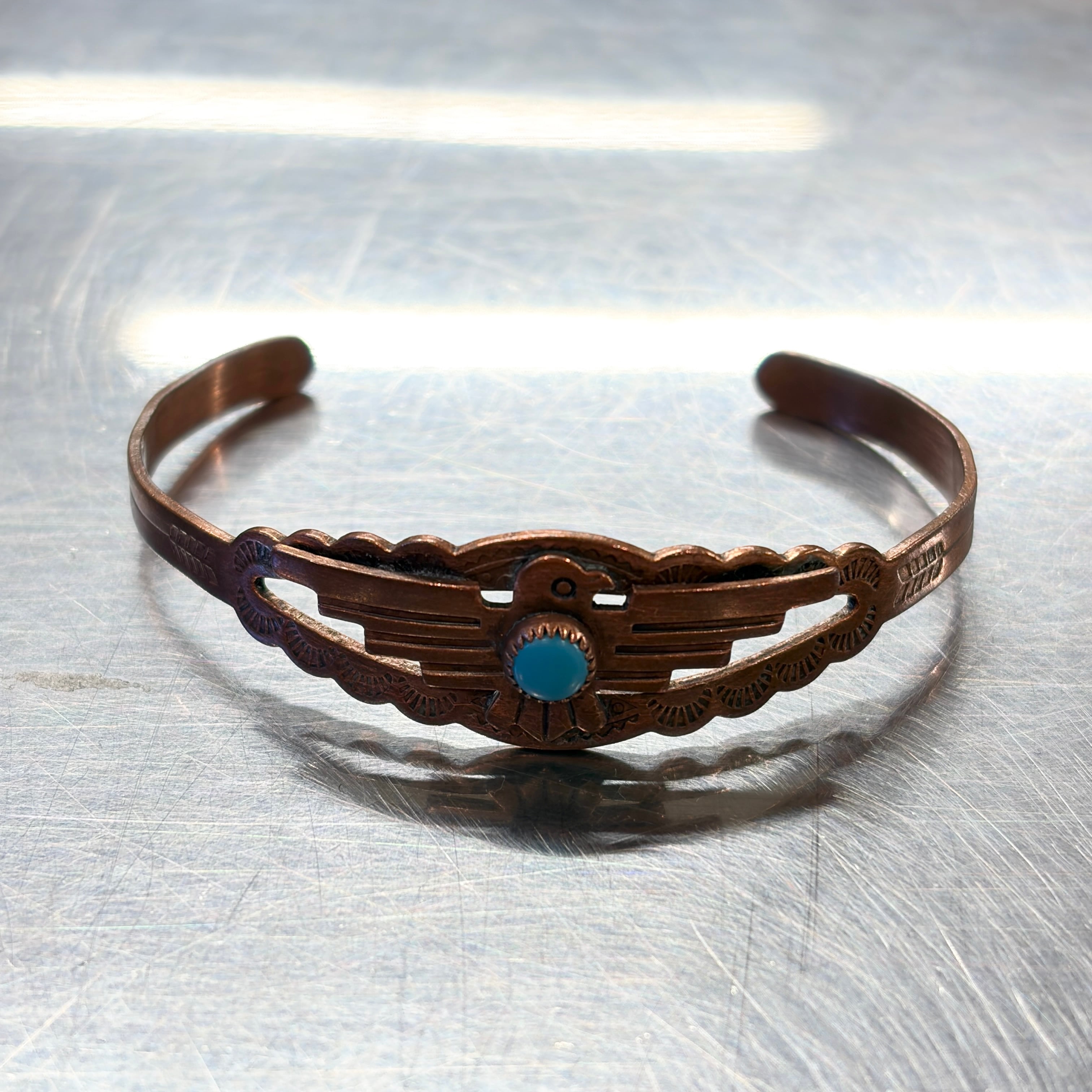 Ⓚ1940s VINTAGE NAVAJO BANGLE THUNDER BIRD | safarionline