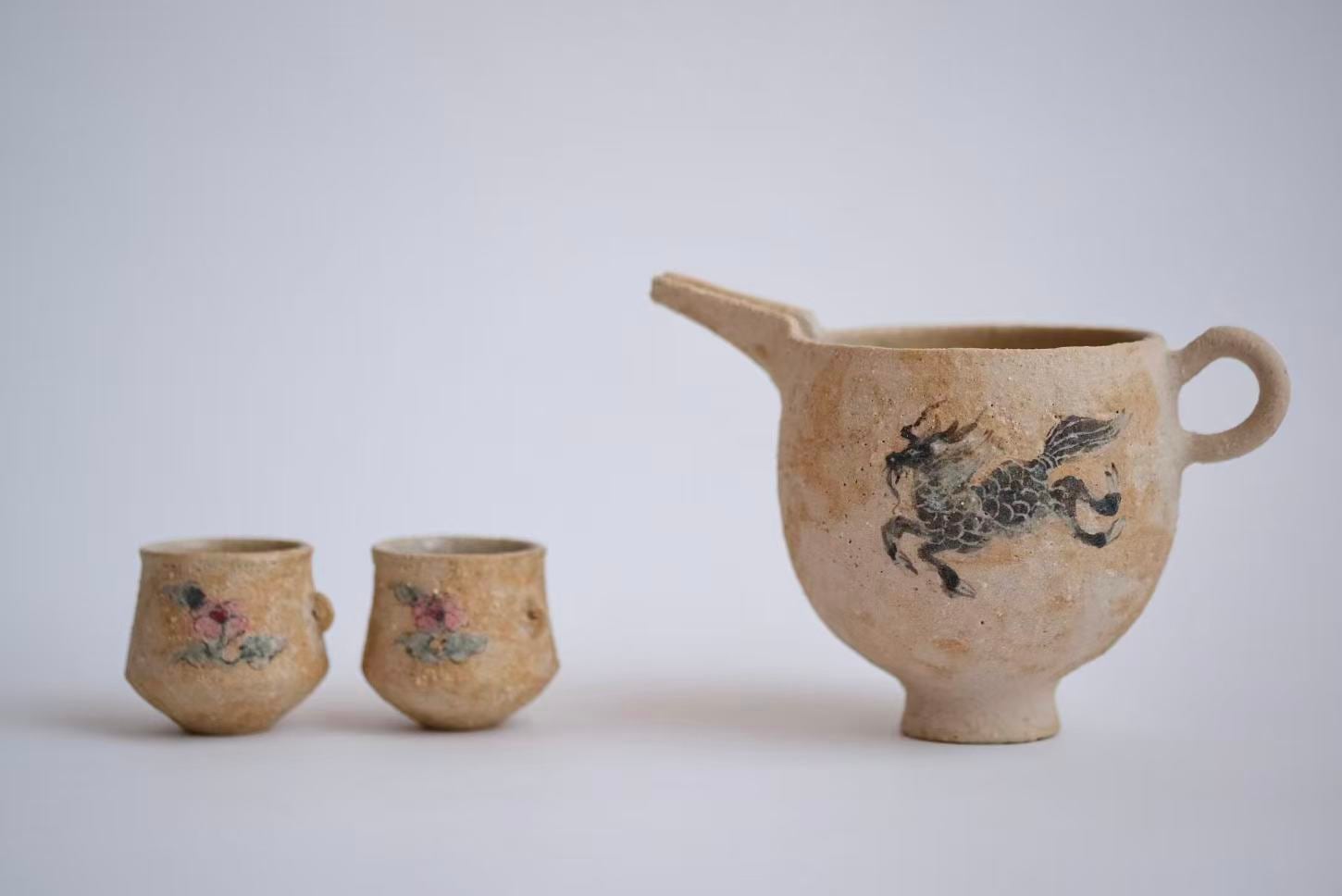 松本郁美 Ikumi Matsumoto - 灰陶加彩茶海 tea serving pot | Road of