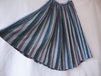 ~70's America vintage nep cotton stripe gather skirt