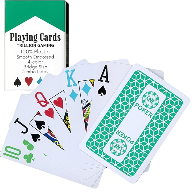WSOP-GGPoker ポーカー用プラスチックトランプ 赤・青セット 100
