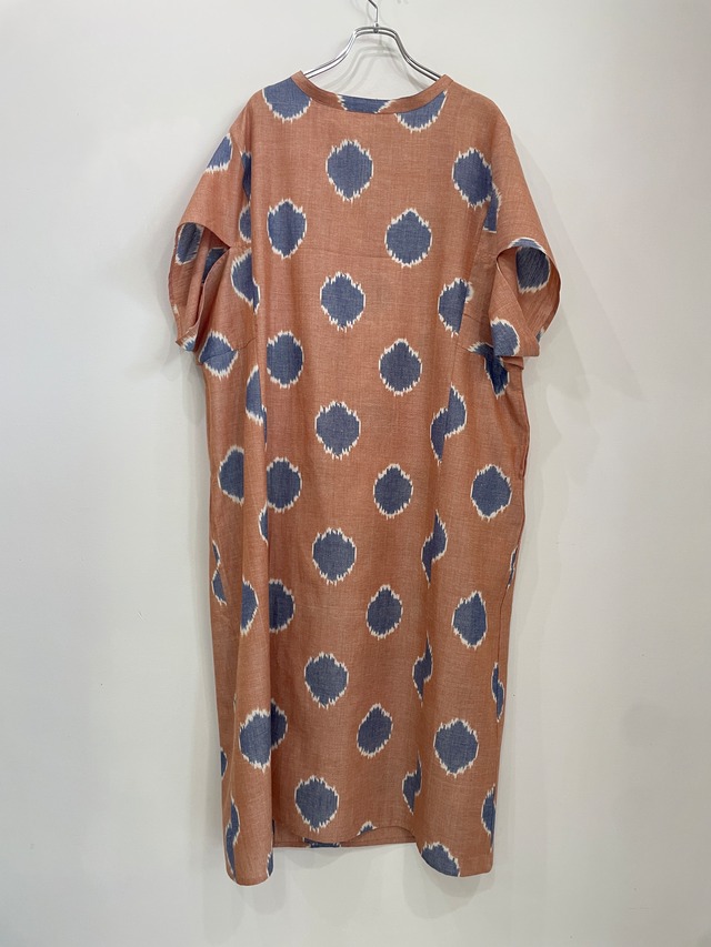 ARTISAV  KHADI KALA COTTON　イカット BLACK&WHITE スクエア柄　ASA DRESS　