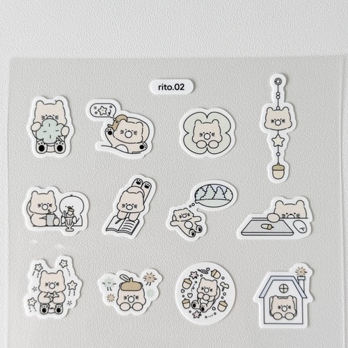 ★9月新作！papeterie.atelier 〔rito 02 sticker〕