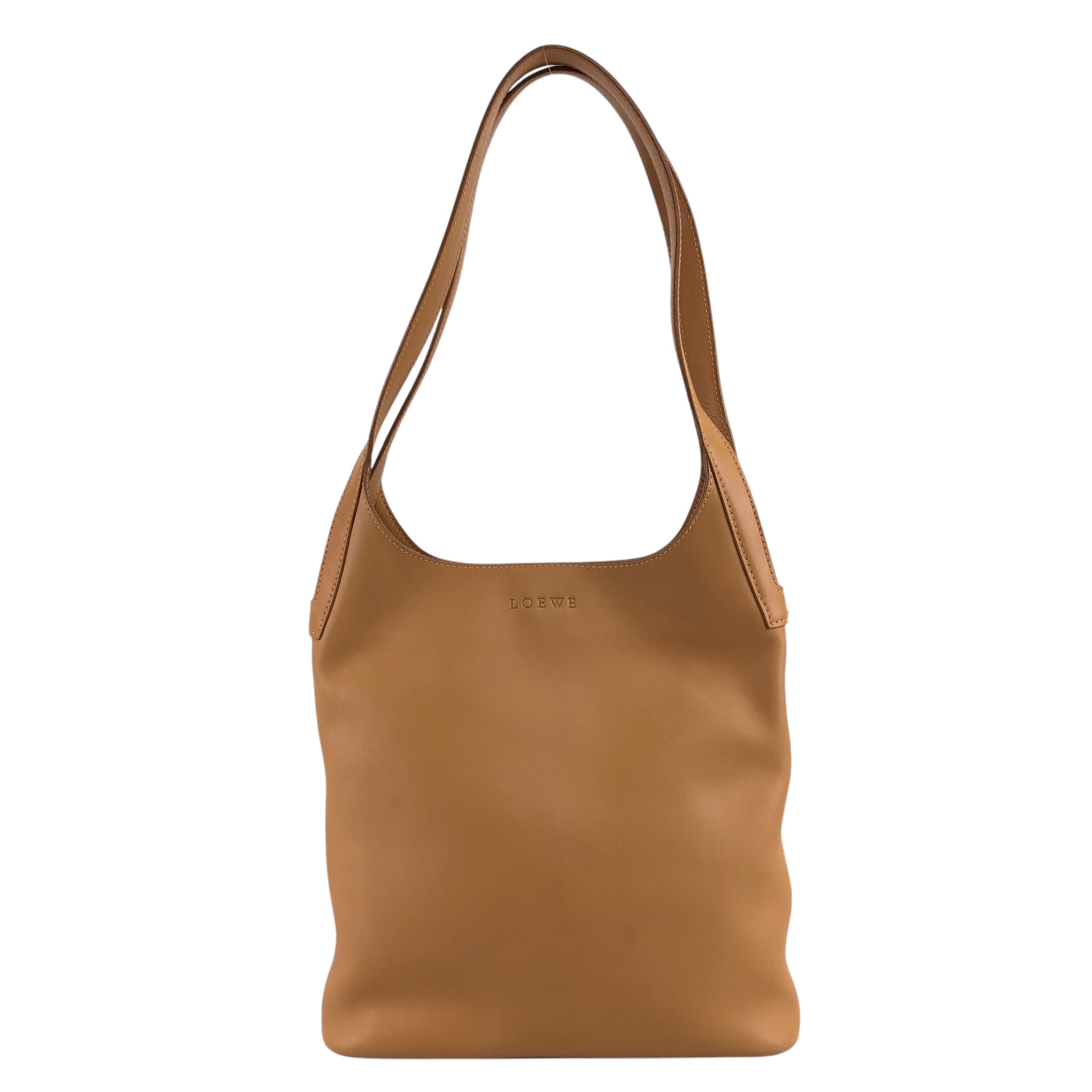 美品　LOEWE（ロエベ）ショルダーバッグ　革製　ヴィンテージ品 LOEWE ロエベ ショルダーバッグ ブラウン ロゴ レザー vintage