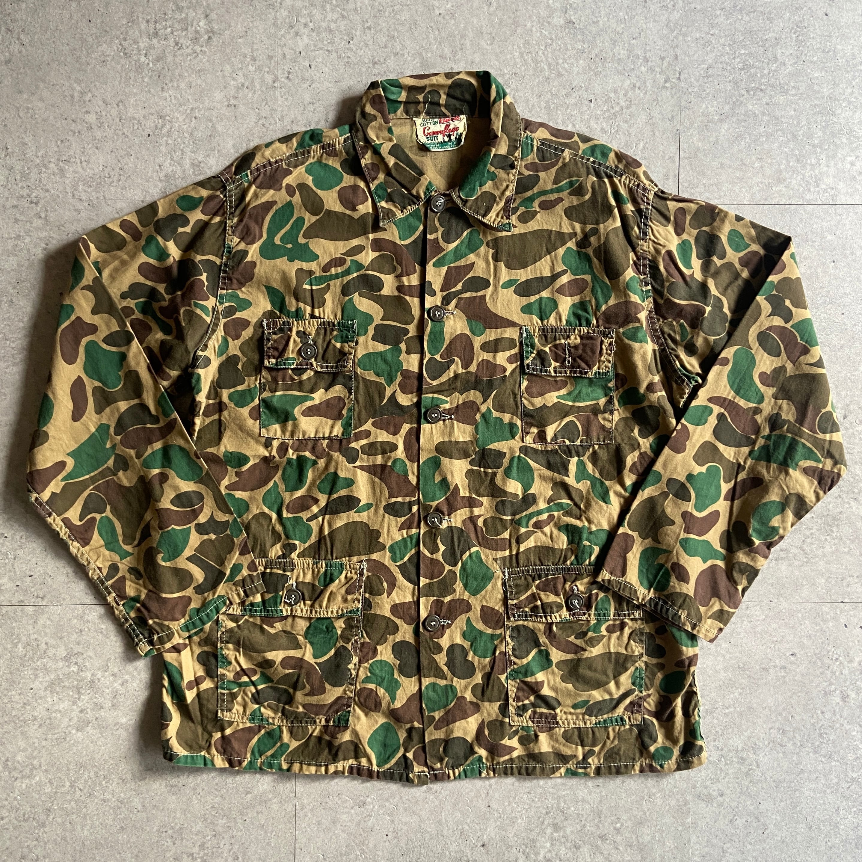 1970s WORD FAMOUS Duck Hunter Camo Shirt L位
