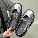 Genuine leather closed-toe half mules (ME362)
