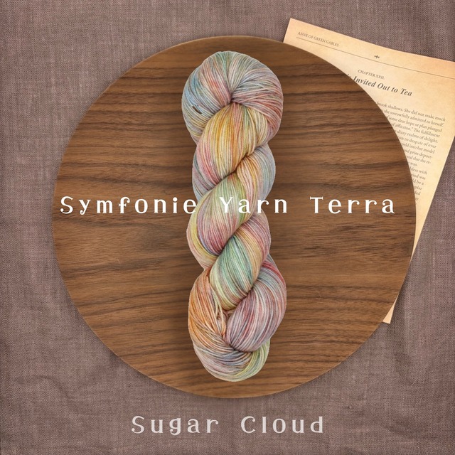 Symfonie Yarn 「Terra」- Sugar Cloud- 手染めソックヤーン 中細 100g 400m 靴下編み 毛糸 ニットプロ
